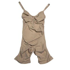 Skims Maternity Mid-Thigh Supportive Bodysuit L/XL Clay Beige Nylon Spandex NWOT